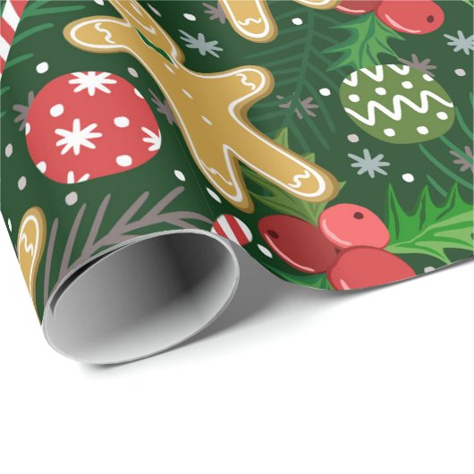 kerstkoekjes cadeaupapier (Rol Hoek)