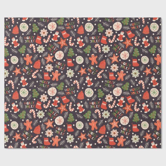 Kerstkoekjes Cadeaupapier (Vlak)