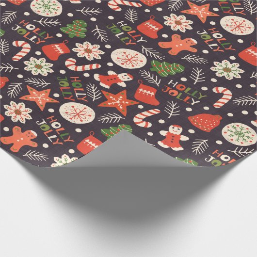 Kerstkoekjes Cadeaupapier (Hoek)