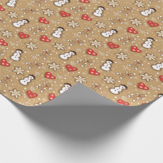 Kerstkoekjes Cadeaupapier (Hoek)