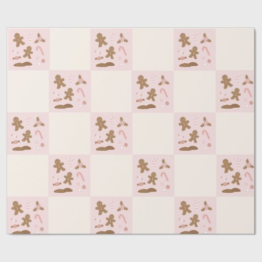 kerstkoekjes cadeaupapier (Vlak)