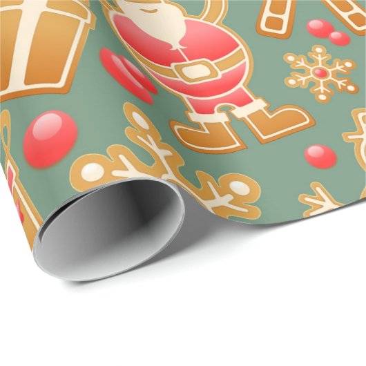 kerstkoekjes cadeaupapier (Rol Hoek)