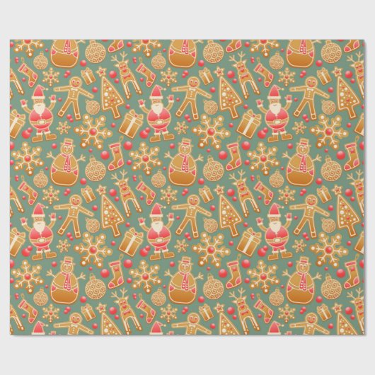 Kerstkoekjes Cadeaupapier (Vlak)