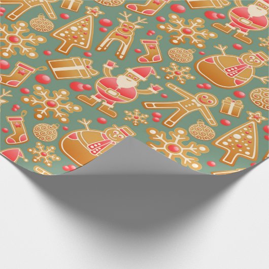 Kerstkoekjes Cadeaupapier (Hoek)