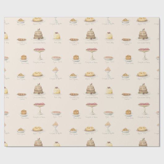 kerstkoekjes cadeaupapier (Vlak)