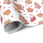 kerstkoekjes cadeaupapier (Rol Hoek)