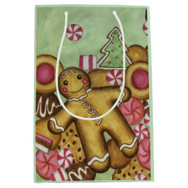 Kerstkoekjes cadeautaszak mintgroen klein cadeauzakje