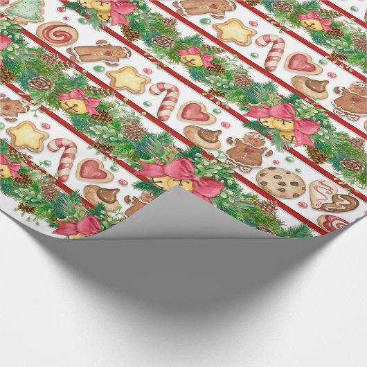 Kerstkoekjes Cadeauverpakking Cadeaupapier (Hoek)