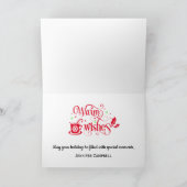 Kerstkoekjes Cane en Warm Wishes Holiday Ca Feestdagen Kaart (Binnen)