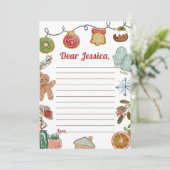 Kerstkoekjes Capsule Note Bericht Kaart (Staand voorkant)