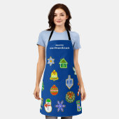 Kerstkoekjes Chrismukkah Apron Schort (Gedragen)