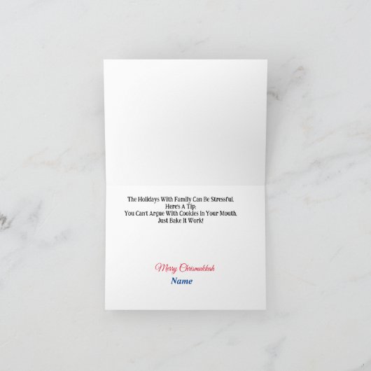 Kerstkoekjes Chrismukkah wenskaart Kaart (Binnen)