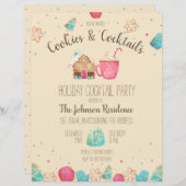 Kerstkoekjes Cocktail Cute Feest Flyer (Voorkant / Achterkant)