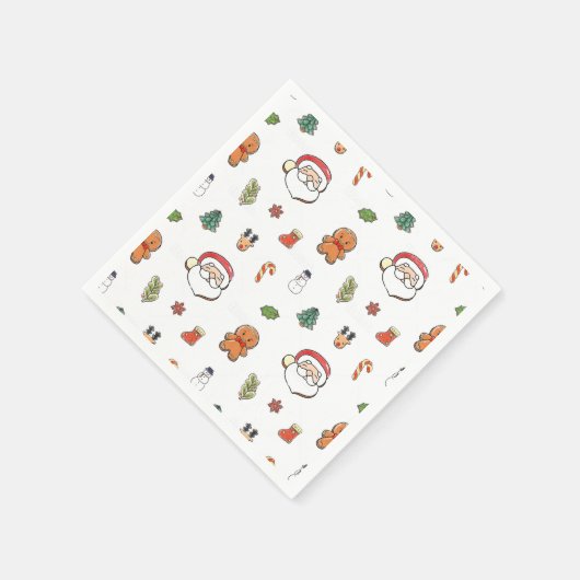 Kerstkoekjes cocktail servetten (Hoek)