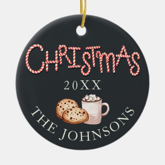 Kerstkoekjes & Cocoa Foto Ornament (Voorkant)