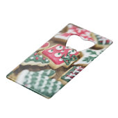 Kerstkoekjes Creditkaart Flessenopener (Voorkant Gekanteld)