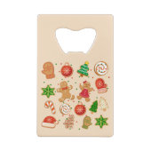 Kerstkoekjes Creditkaart Flessenopener (Achterkant)