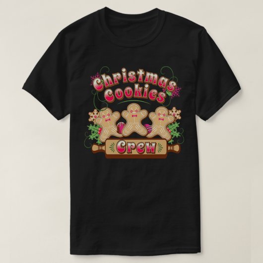 Kerstkoekjes Crew Baking Baker T-shirt (Design voorkant)