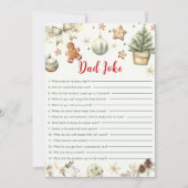 Kerstkoekjes Dad Joke Baby Shower Spelkaart Kaart (Voorkant)