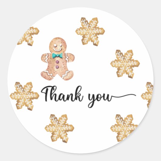 Kerstkoekjes dank je ronde sticker (Voorkant)