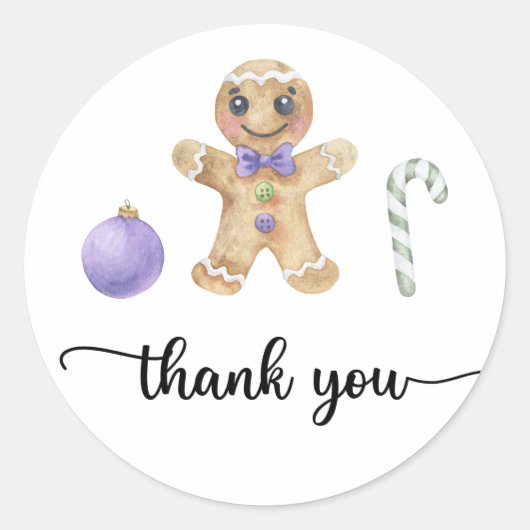 Kerstkoekjes dank je ronde sticker (Voorkant)