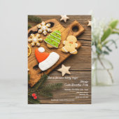 Kerstkoekjes Decorating Party Kaart (Staand voorkant)