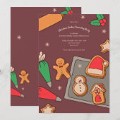 Kerstkoekjes Decorating Party Kaart (Voorkant / Achterkant)
