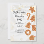 Kerstkoekjes Decoreren Party uitnodiging (Voorkant)