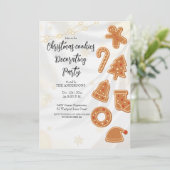 Kerstkoekjes Decoreren Party uitnodiging (Staand voorkant)