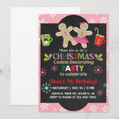 kerstkoekjes die verjaardagsfeest versieren. kaart (Voorkant / Achterkant)