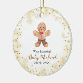 Kerstkoekjes die we verwachten van ouders keramisch ornament (Links)