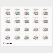 Kerstkoekjes Dit Boek Is Van Aangepaste Naam Vierkante Sticker (Vel)