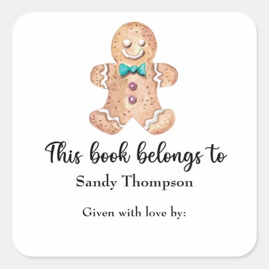 Kerstkoekjes - dit boek is van vierkante sticker (Voorkant)