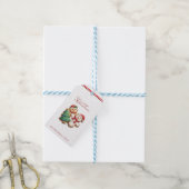 Kerstkoekjes en aangepaste naam wit cadeaulabel (Met Touw)