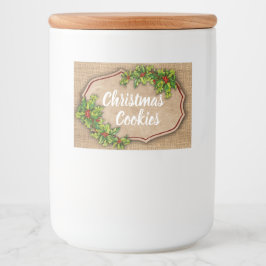 Kerstkoekjes en andere goodies Label Voedselcontainer Etiket