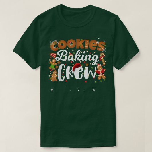 kerstkoekjes en bakbemanning Funny Matking Family T-shirt (Design voorkant)