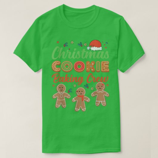 kerstkoekjes en bakkemanner Gingerbrood Team Sant T-shirt (Design voorkant)