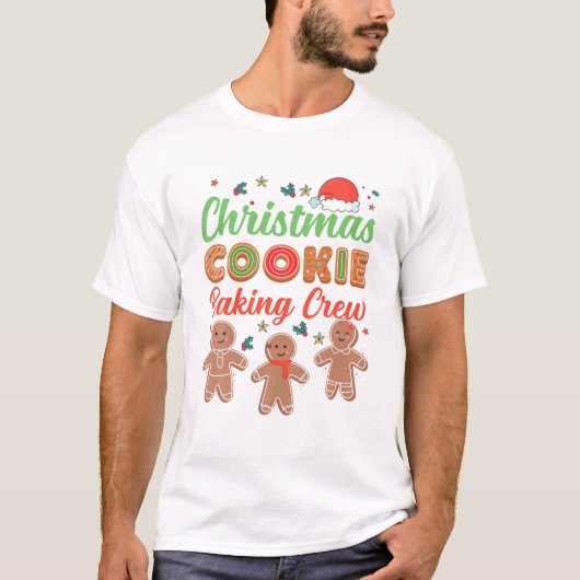 kerstkoekjes en bakkemanner Gingerbrood Team Sant T-shirt (Voorkant)