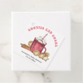 Kerstkoekjes en cacao baby shower bedankjes labels (In situ)