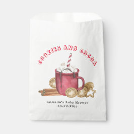 Kerstkoekjes en cacao baby shower bedankzakje