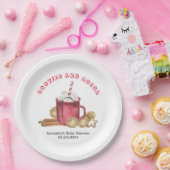 Kerstkoekjes en cacao baby shower papieren bordje (Feest)