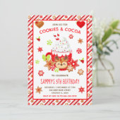 Kerstkoekjes en cacao Birthday Red Kaart (Staand voorkant)