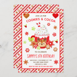 Kerstkoekjes en cacao Birthday Red Kaart
