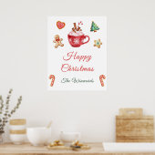 Kerstkoekjes en Cacao Feest Welkom Poster (Keuken)