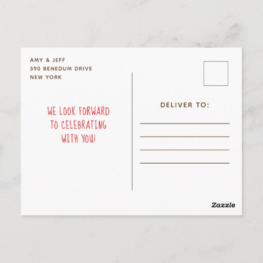 Kerstkoekjes en Cacao Verjaardag Blauw Briefkaart (Achterkant)