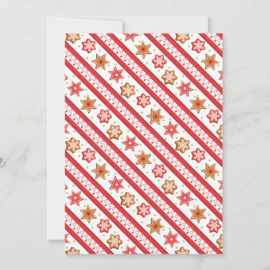 Kerstkoekjes en cacao-verjaardag kaart (Achterkant)