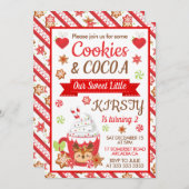 Kerstkoekjes en cacao-verjaardag kaart (Voorkant / Achterkant)