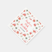 Kerstkoekjes en cacao verjaardagsfeestje rood servet (Hoek)