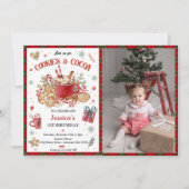 Kerstkoekjes en Cacao Verjaardagsfoto Kaart (Voorkant)