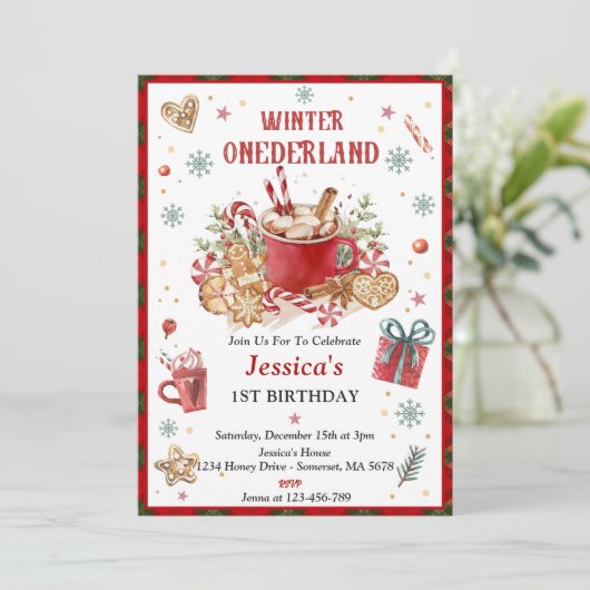 Kerstkoekjes en cacao winter Nederland Kaart (Staand voorkant)